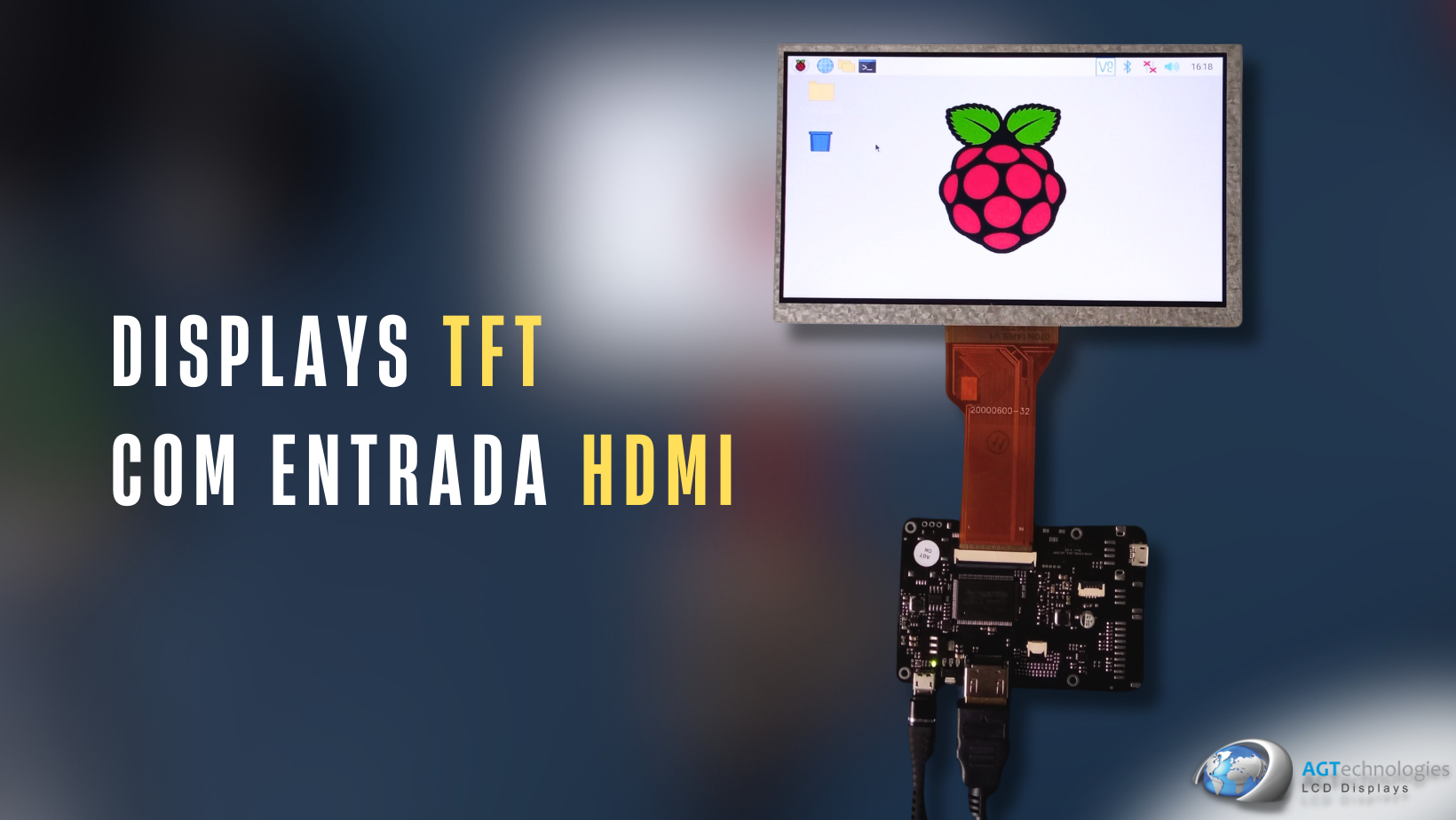 Informativo AGT - Display TFT com entrada HDMI